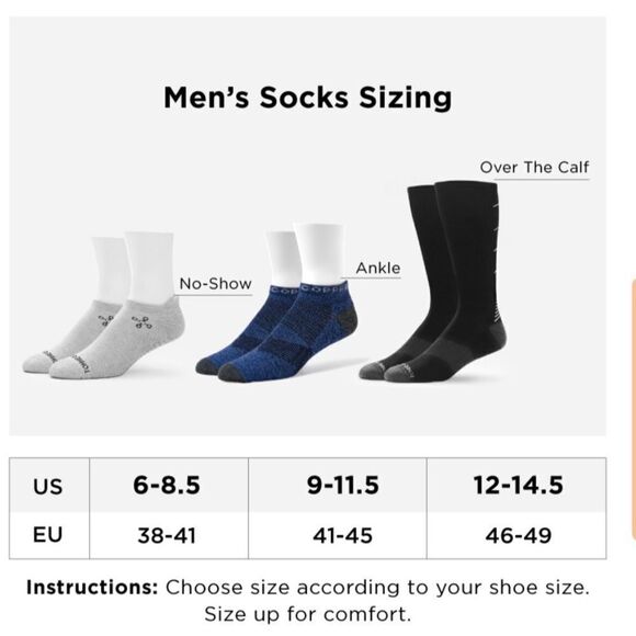 NWOP Tommie Copper Men’s Easy On Compression Socks Over The Calf - 2 Pair Large - Picture 9 of 12